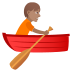 🚣🏽 person rowing boat: medium skin tone display on JoyPixels